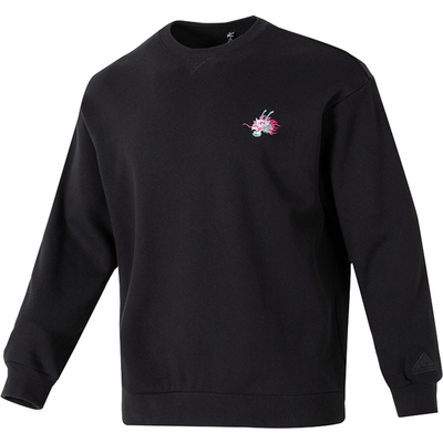 adidas阿迪达斯官方龙年新年款卫衣男装春季圆领打底套头衫JE6107