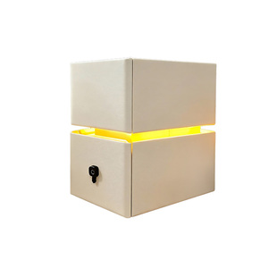 索菲亚30cm小床头柜多功能智能感应灯无线充指纹锁小户型高级皮面