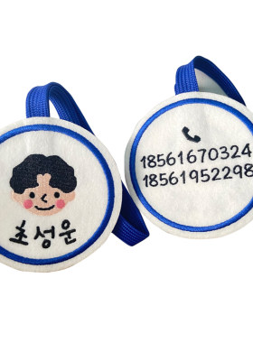 韩国ins幼儿园小学卡通刺绣名牌