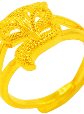 镀黄金百搭久不掉色尾戒送女朋友