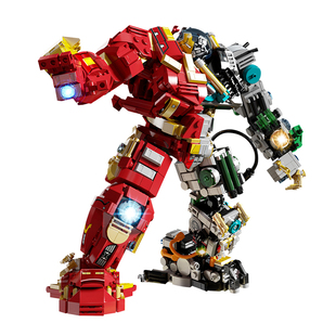 乐高积木超级钢铁侠反浩克机甲装甲机器人仔拼装玩具儿童男孩礼物
