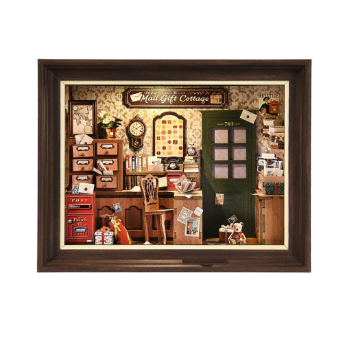 邮礼小屋相框diy小屋手工拼图装饰木质立体书立模型生日礼物原创