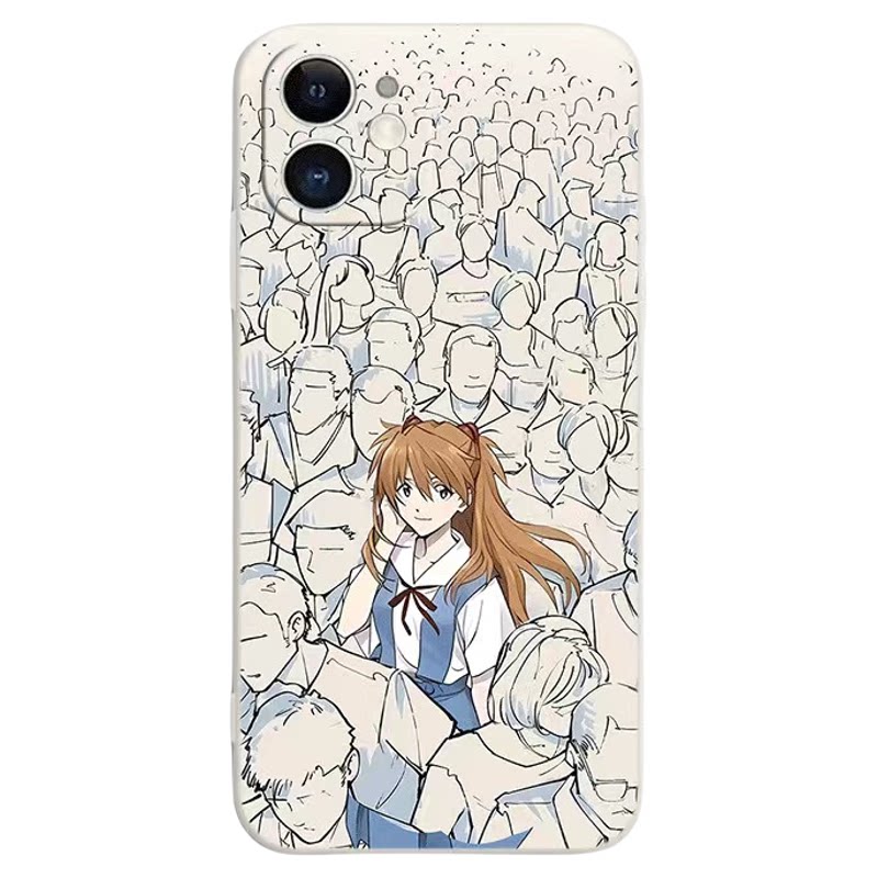 EVA明日香老婆绫波丽动漫适用于iPhone16手机壳15苹果13软壳12promax硅胶全包x小米14红米k70荣耀x