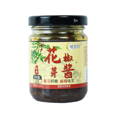 明月巧花椒芽酱麻香麻辣味夹馍酱花椒嫩芽拌面酱料下饭调味150克