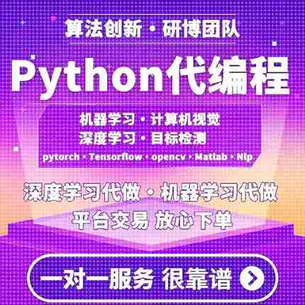 python代编程深度学习代做代码指导调试算法改进模型创新程序跑通
