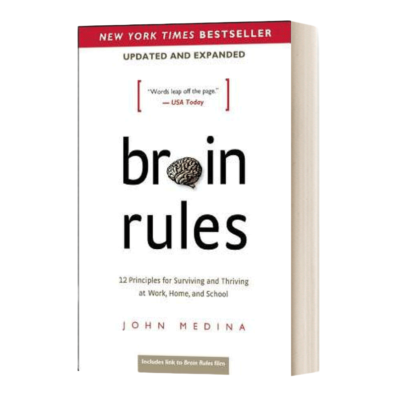 英文原版 Brain Rules Updated and Expanded 大脑法则 让大脑自由 更新版 英文版 进口英语原版书籍