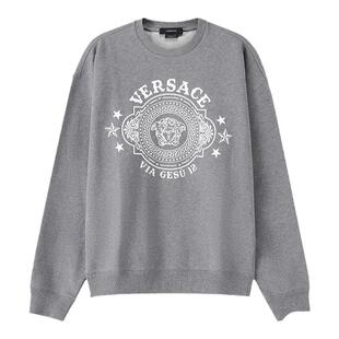 【甄品精选】VERSACE范思哲男士胶印圆领长袖卫衣1010706 1A07766