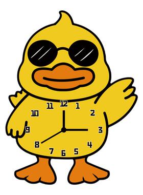 卡通创意个性小黄鸭子挂墙幼儿园