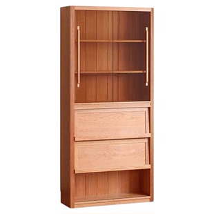 浮生记/全实木卡座书柜家用客厅到顶满墙书柜整墙一体组合书柜