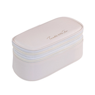 小号双层化妆包女容量高级便携分区化妆品化妆刷收纳包防水洗漱包