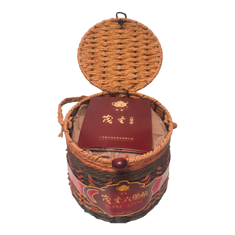 茂圣六堡茶2008陈手工藤编500g