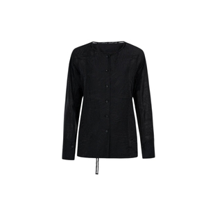 XG/雪歌XK307828A890通勤黑色长袖衬衫时尚秋季新款莱赛尔上衣女