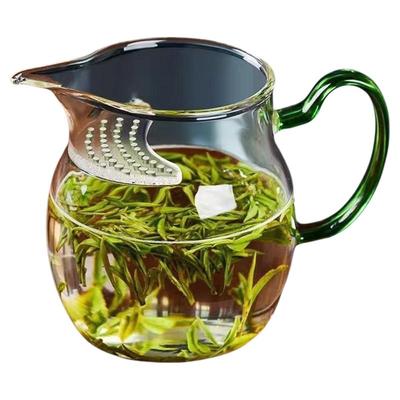 加厚高硼硅玻璃月牙公道杯茶漏一体式大容量带过滤网红分茶器公杯