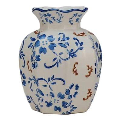新中式中古青花瓷复古花瓶陶瓷罐