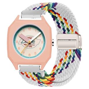 适用Dickies男女学生初高中简约小方块手表表带磁吸编织透气腕带