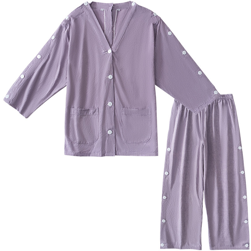 汗蒸服女款纯棉2023新款大码情侣男女长款桑拿艾灸服前后开衫开扣