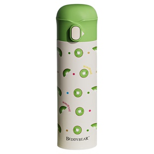 杯具熊弹跳保温杯玩潮奇异果316不锈钢直饮水杯学生便携杯子