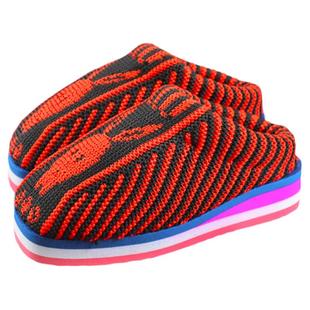 高跟女款纯手工毛线编织海绵保暖棉拖鞋居家冬季松糕底加厚成品