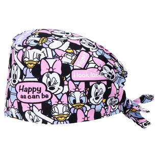 戈美恩纯棉印花手术帽女手术室专用帽子医生护士工作帽牙科口腔帽