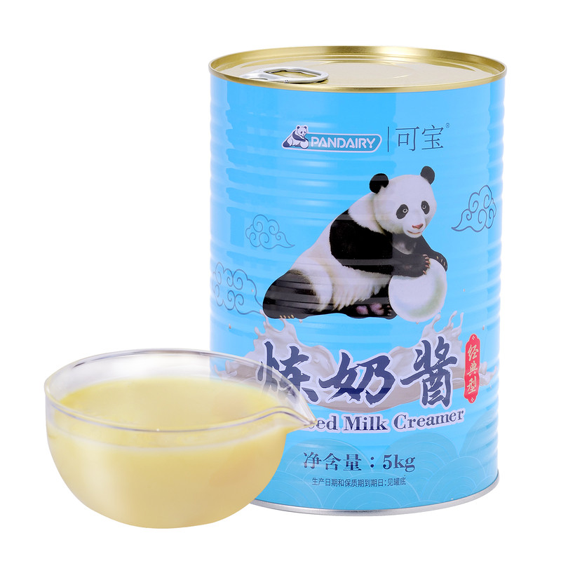 熊猫牌炼乳大瓶5KG练奶练乳奶茶店专用熊猫炼奶烘焙商用大桶家用