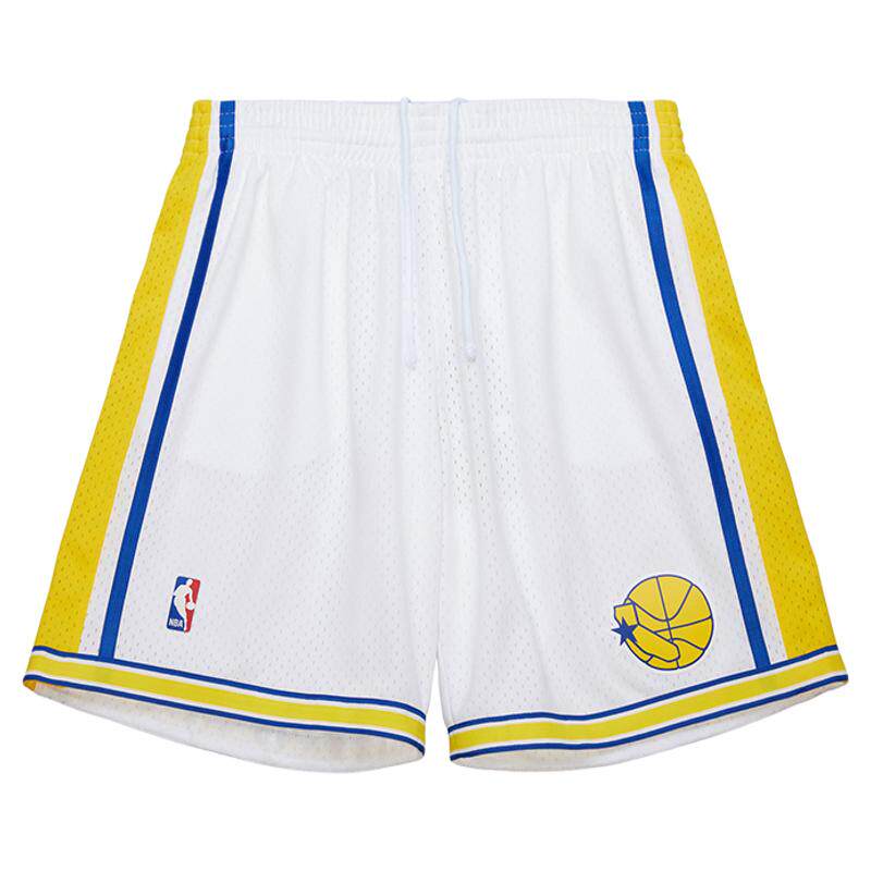 MN勇士队球裤美式复古潮流百搭休闲撞色球迷版正品运动短裤男NBA