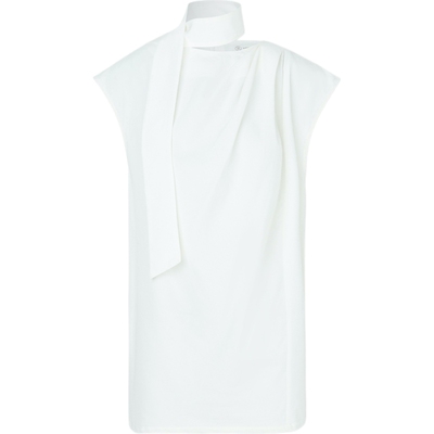 BLOSSOM 春夏女系带褶饰莱赛尔棉质混纺春夏女衫