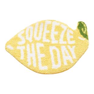 DDD 卡通水果植绒地毯异形浴室擦脚毛毯柔软防滑可水洗吸水地垫黄