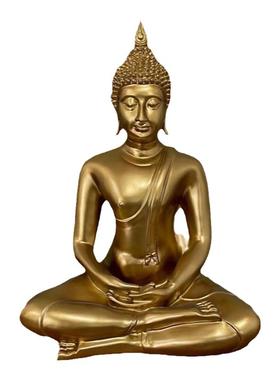 泰国佛像摆件泰式成功佛金色坐佛