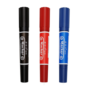 斯特丹双头油性记号笔可加墨防水速干大容量擦不掉红蓝黑色粗头笔