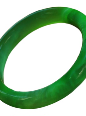 和田玉碧玉猫眼平安镯籽料手镯