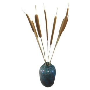 【香蒲棒】乡村风原生态会所SPA家居摆设艺术干花水蜡烛 消夏新品