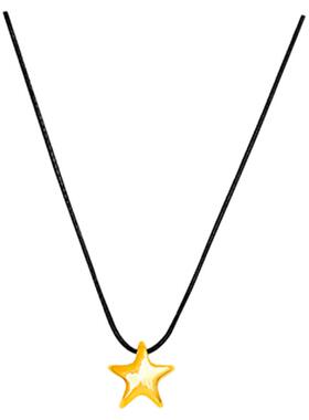 辣妹黑绳星星项链女锁骨链配饰品