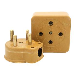 梅峰华峰 三相四线孔芯眼440V60A玻璃钢公母玻璃钢工业插头插座