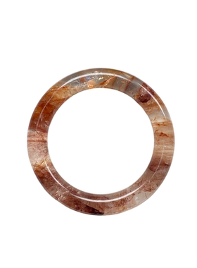 蓝星珠宝店-锦鲤胶花手镯彩虹天然高冰玻璃体胶花水晶正圈手镯