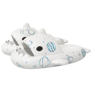 踩屎感星空鲨鱼拖鞋女夏季室内居家居软底防滑浴室洗澡情侣凉拖男