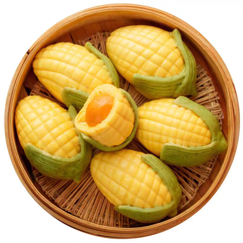儿童学生吃的卡通包子小馒头早餐蒸品大全各种美食半成品加热即食