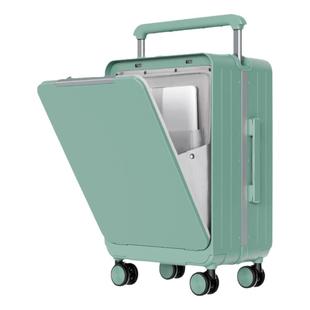 前置开口行李箱宽拉杆20寸登机箱女前开盖旅行箱24寸中置拉杆箱男