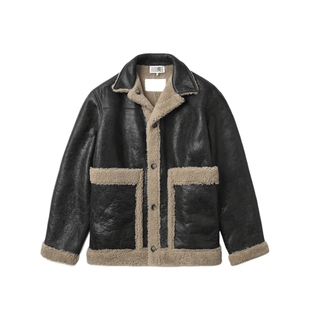 IT MM6 Maison Margiela男装两面穿夹克新款毛绒拼接外套AM0063MP