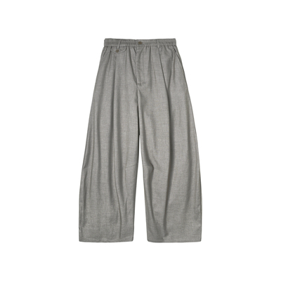 AWT25AW  茧型羊毛花纱宽松西裤 秋冬简约百搭宽松阔腿气球裤男女