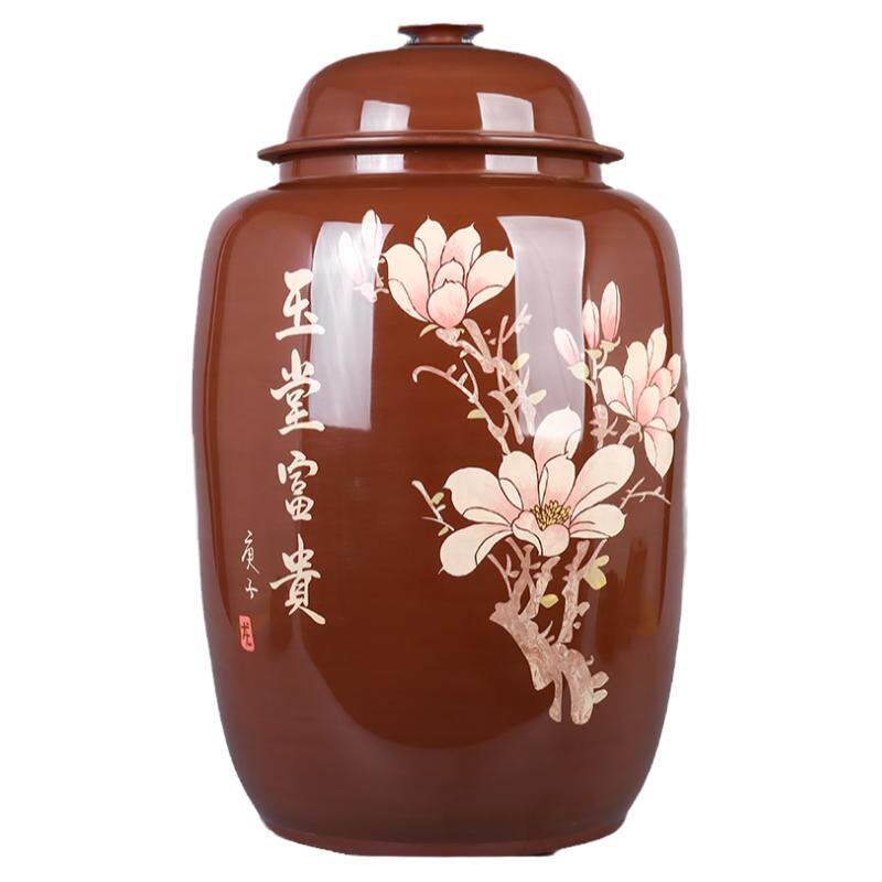 紫陶60饼装特大号储茶缸陈皮缸