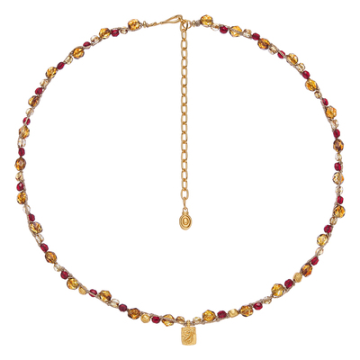 【节日礼物】棕榈辉光项链幸运红