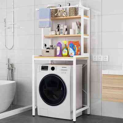 洗衣机置物架厕所马桶储物架滚筒波轮落地阳台上方收纳洗衣机架子
