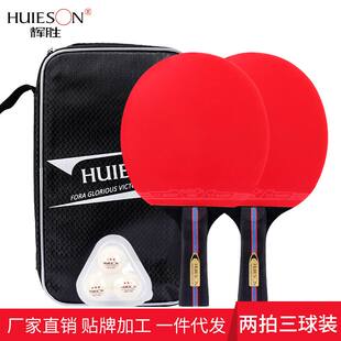 厂家直销辉胜S600乒乓球拍对弹套直拍高手柄拍长横训练乒乓球拍