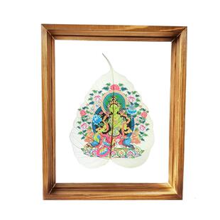 菩提树叶画藏传佛像唐卡普贤文殊菩萨黄财神白度母12生肖本命佛