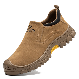 劳保鞋男款士防砸防刺穿钢头焊工专用工地工作加绒冬季棉鞋子轻便