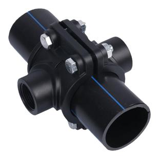 铂莱斯特品牌 PE鞍座四通增接口分水阀门免热熔快接阀门开关接头