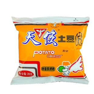 天使土豆片原切大波浪椒香麻辣味薯片小时候怀旧经典休闲零食