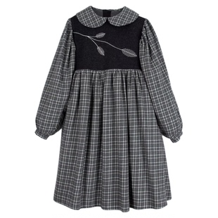 3件38折 现货 西班牙popelin FW24秋冬女宝羊毛连衣裙