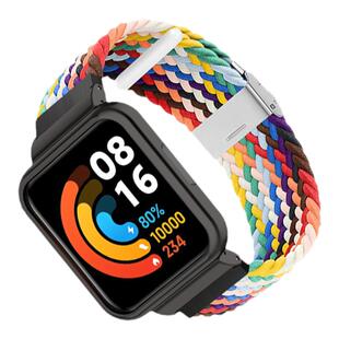 适用红米手表3/2表带编织尼龙redmiwatch3腕带金属卡扣弹力替换带小米Lite智能运动可调节高级感男女Watch1代