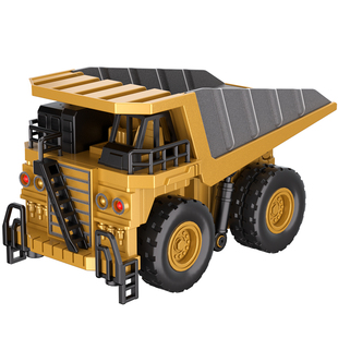 迷你合金遥控翻斗车桌面升降吊货工程小型汽车儿童男孩挖掘机玩具